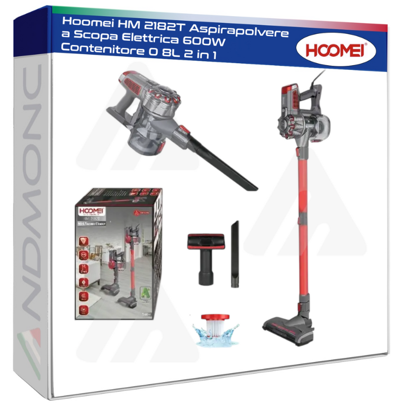 Hoomei HM-2182T 2-in-1 Vacuum Cleaner – 600 W, 0.8 L