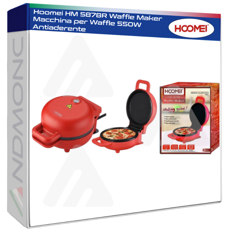 Hoomei HM-5878R Waffle Maker – 550 W