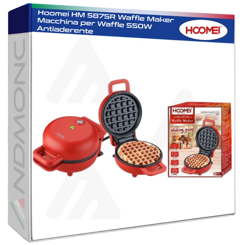 Hoomei HM-5875R Waffle Maker – 550 W