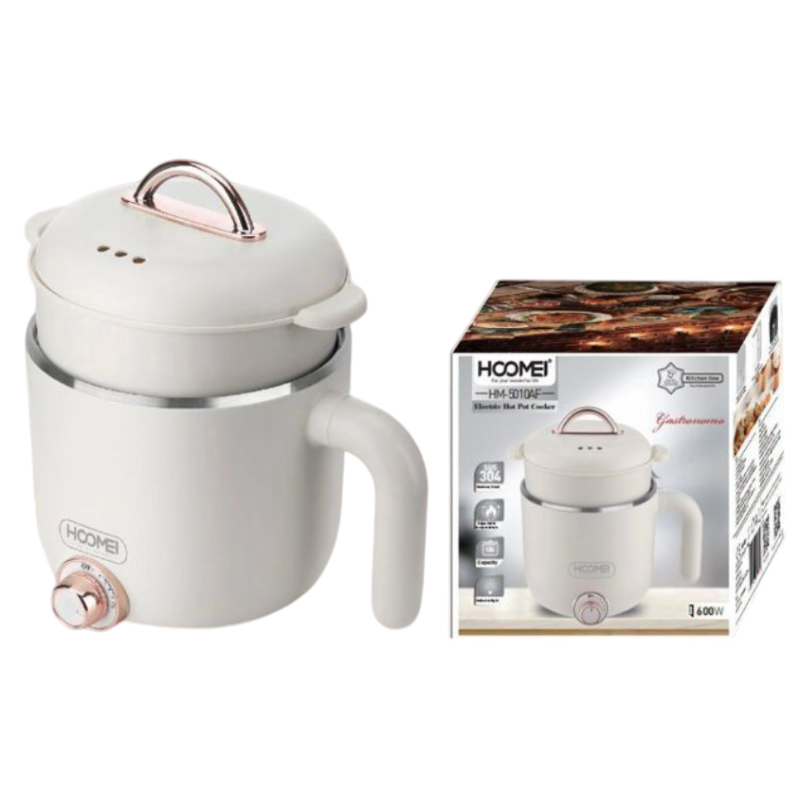 Hoomei HM-5010AF Electric Cooking Pot – 600 W, 1 L