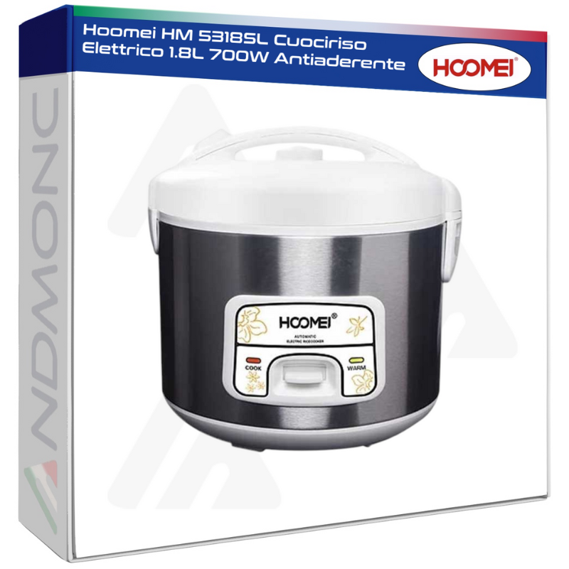 Hoomei HM-5318SL Rice Cooker – 700 W, 1.8 L
