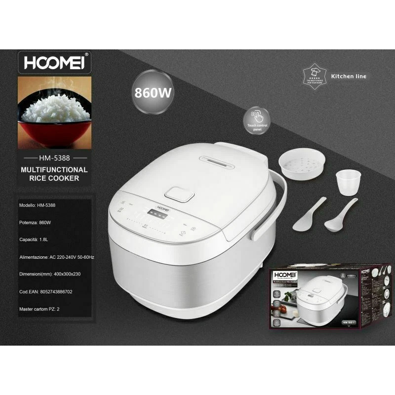 Hoomei HM5388 Rice Cooker – 860 W, 1.8 L