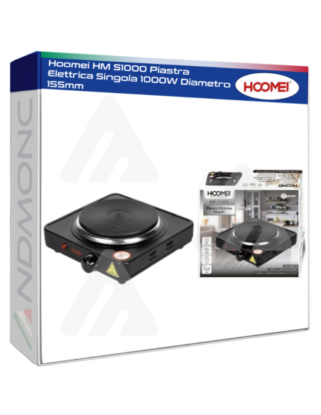 Hoomei HM-S1000 Electric Hot Plate – 1000 W, 155 mm