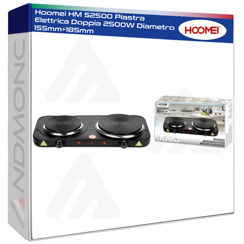 Hoomei HM-S2500 Electric Hot Plate – 2500 W, 155 mm, 185 mm