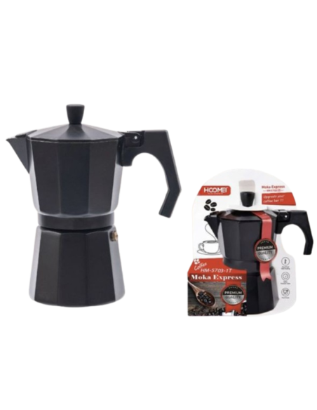 Hoomei HM-5703-1T Moka Pot – Black