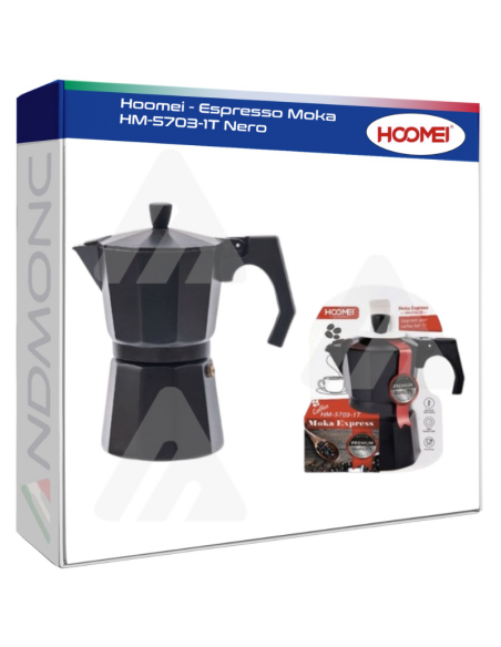 Hoomei HM-5703-1T Moka Pot – Black