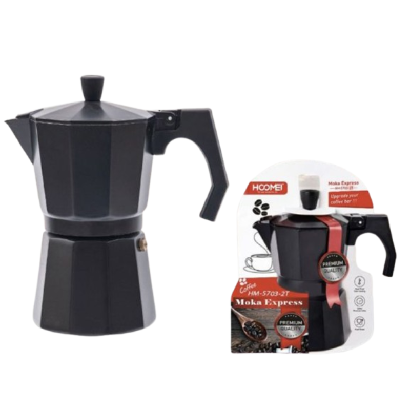 Hoomei HM-5703-2T Moka Pot – Black