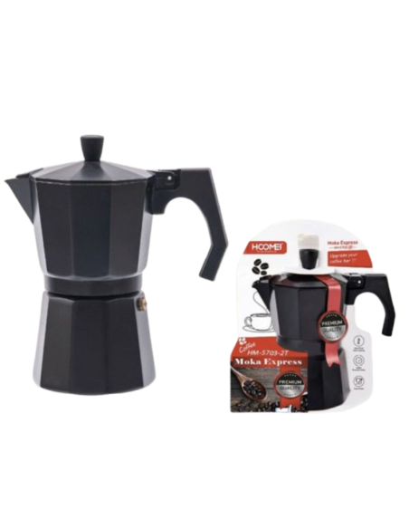 Hoomei HM-5703-2T Moka Pot – Black