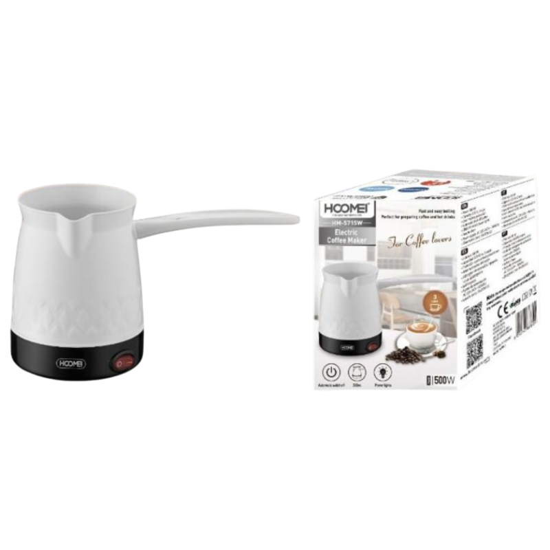 Hoomei HM-5715W Electric Coffee Maker – 500 W, 350 ml