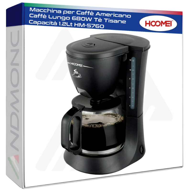 Hoomei HM-5760 Coffee Machine – 680 W, 1.2 L