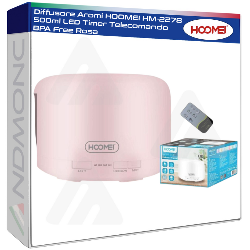 Hoomei HM-2278 Aroma Diffuser – 500 ml, Pink