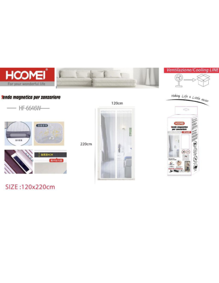 Hoomei HF-6646W Insect Screen – 120x220 cm