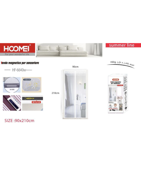 Hoomei HF-6640W Insect Screen – 90x210 cm