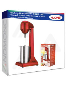 Hoomei HM-6525 Milkshake Maker – 100 W, 500 ml, Red