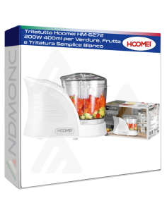 Hoomei HM-6272 Food Chopper – 200 W, 400 ml, White