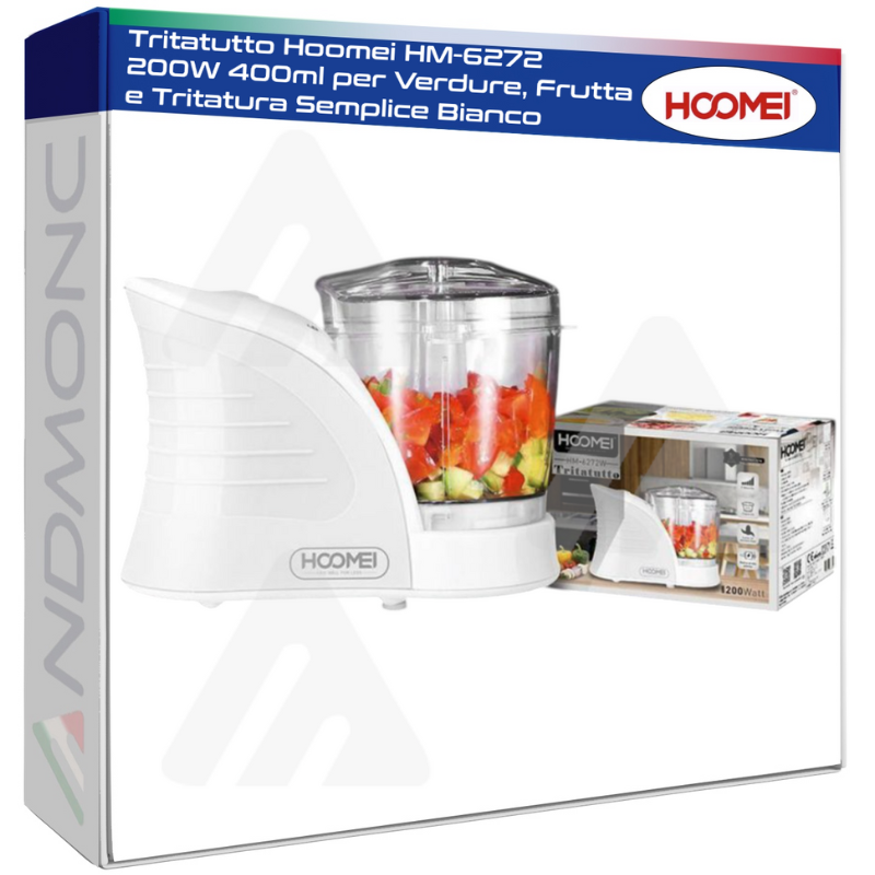 Hoomei HM-6272 Food Chopper – 200 W, 400 ml, White