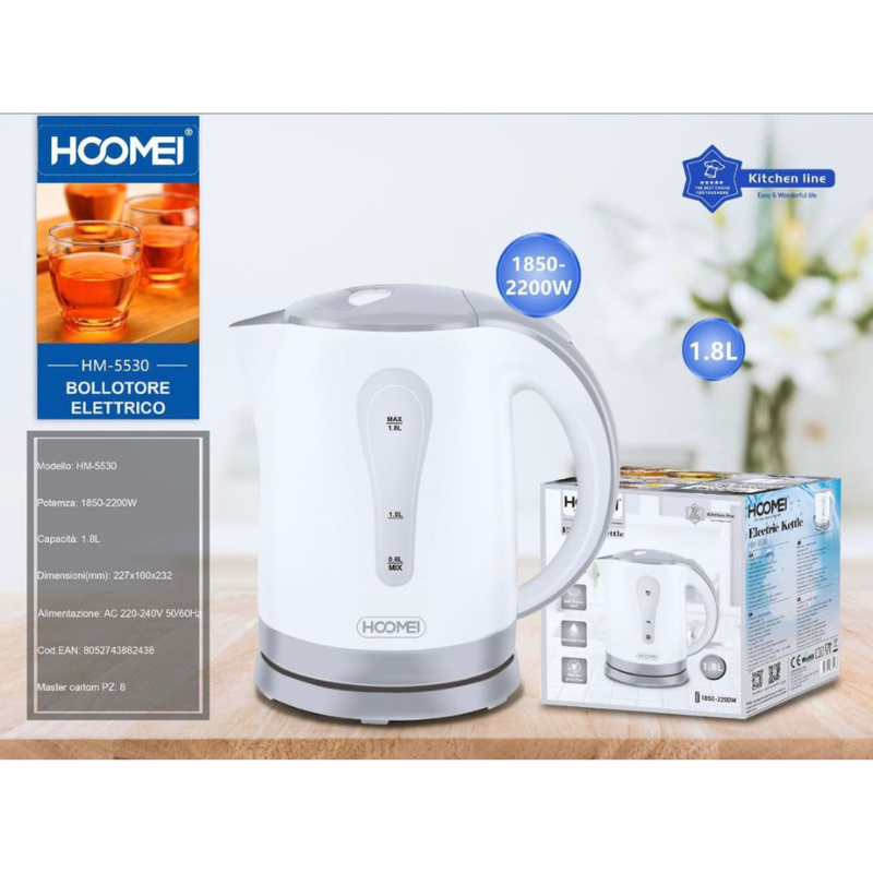 Hoomei HM-5530 Electric Kettle – 1850-22000 W, 1.8 L