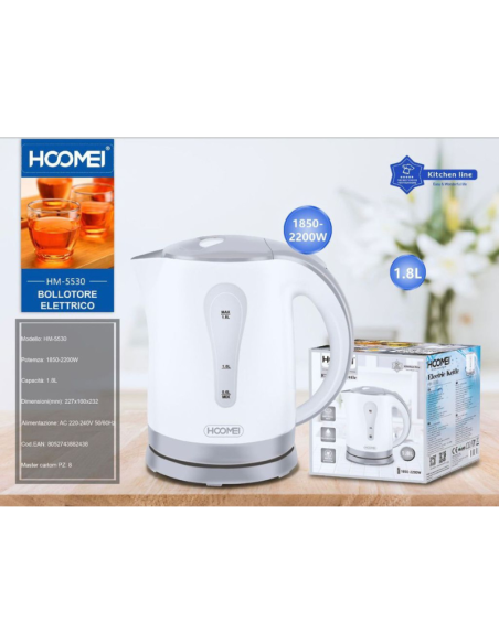 Hoomei HM-5530 Electric Kettle – 1850-22000 W, 1.8 L