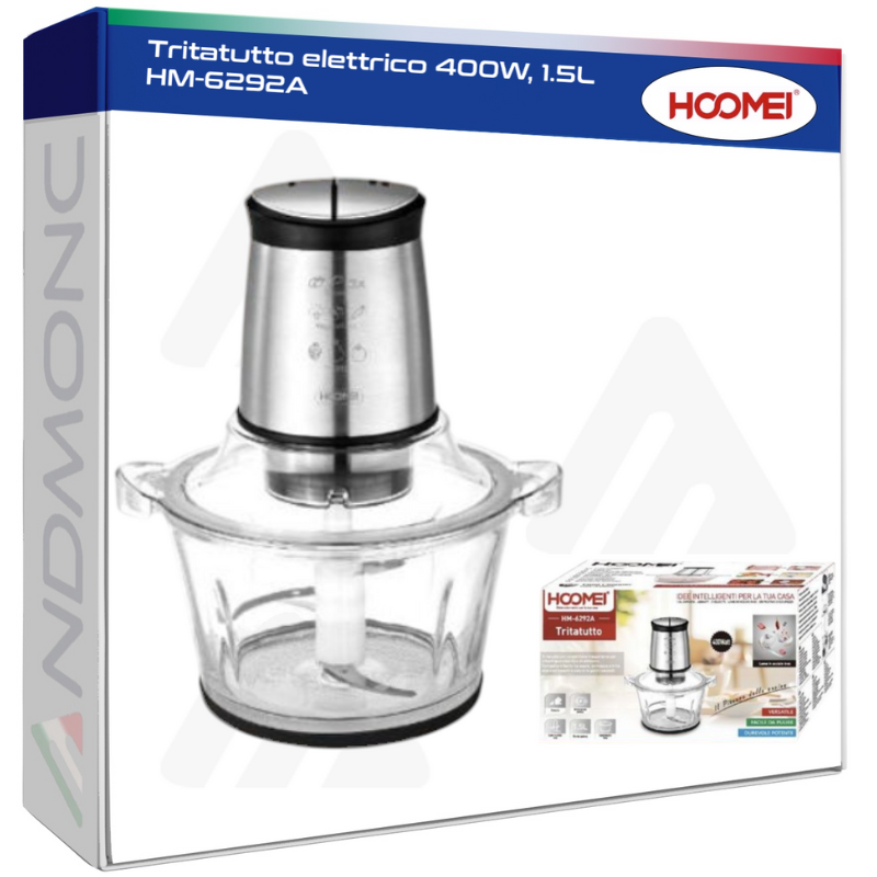 Hoomei HM-6292A Food Chopper – 400 W, 1.5 L