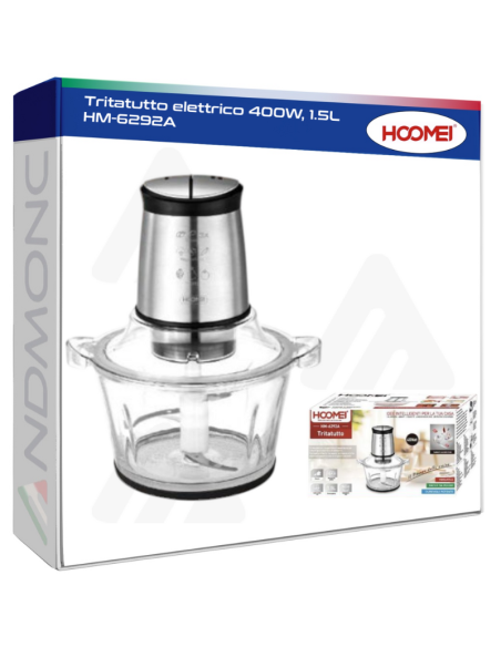 Hoomei HM-6292A Food Chopper – 400 W, 1.5 L