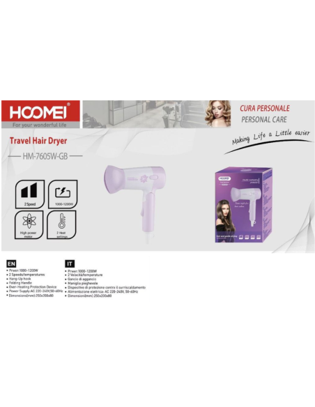 Hoomei HM-7605W Hair Dryer – 1200 W
