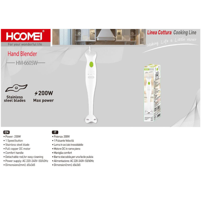 HM-6605W Blender – 200 W