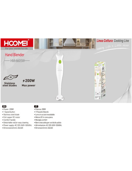 HM-6605W Blender – 200 W