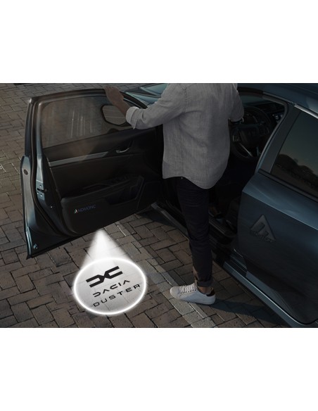 Dacia Duster New Logo Carbon-Style Wireless Car Door Projector Lights