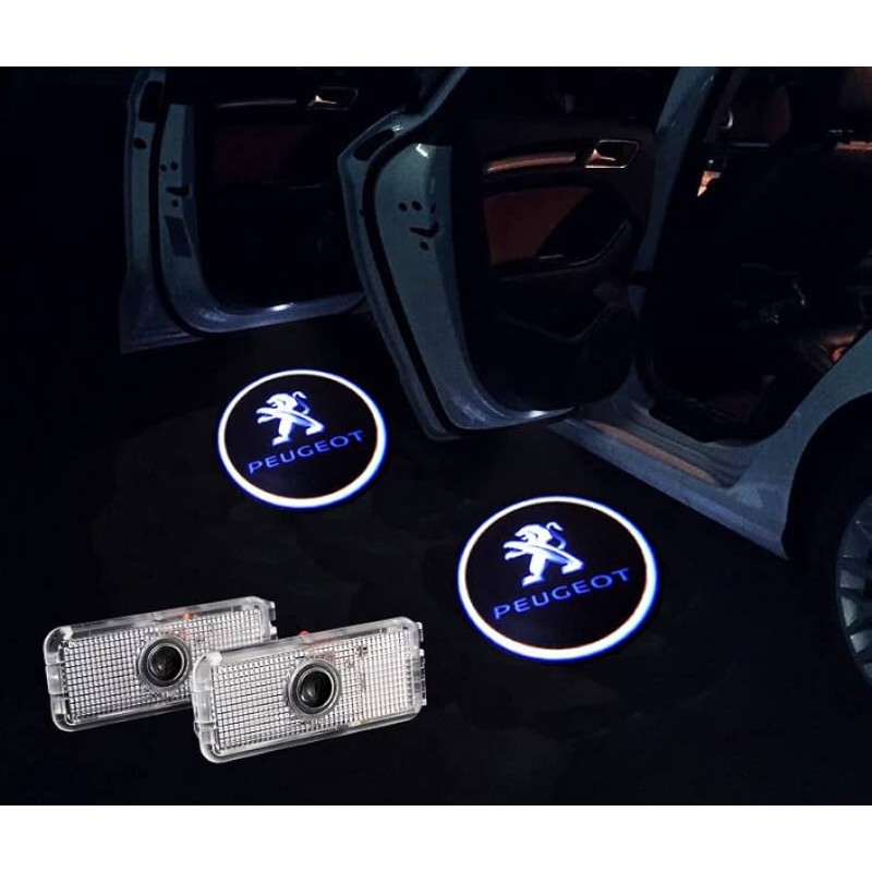 Peugeot Wired Car Door Logo Projector Lights