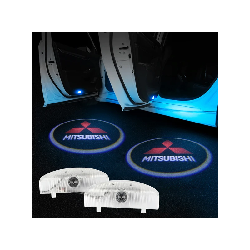 Mitsubishi Wired Car Door Logo Projector Lights