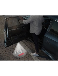 Audi Emblem and Lettering Wireless Car Door Projector Lights