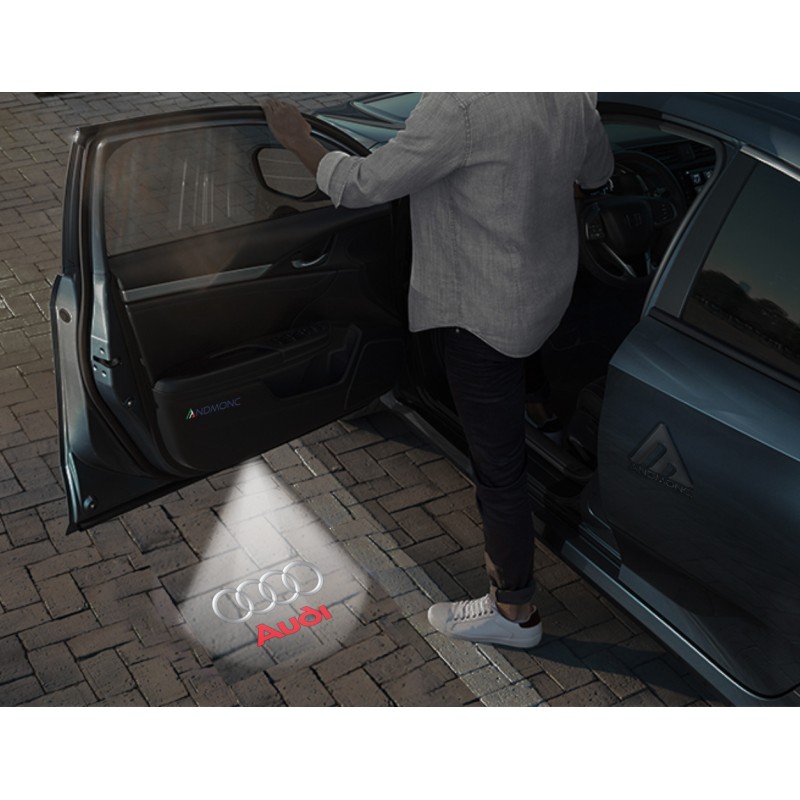 Audi Emblem and Lettering Wireless Car Door Projector Lights