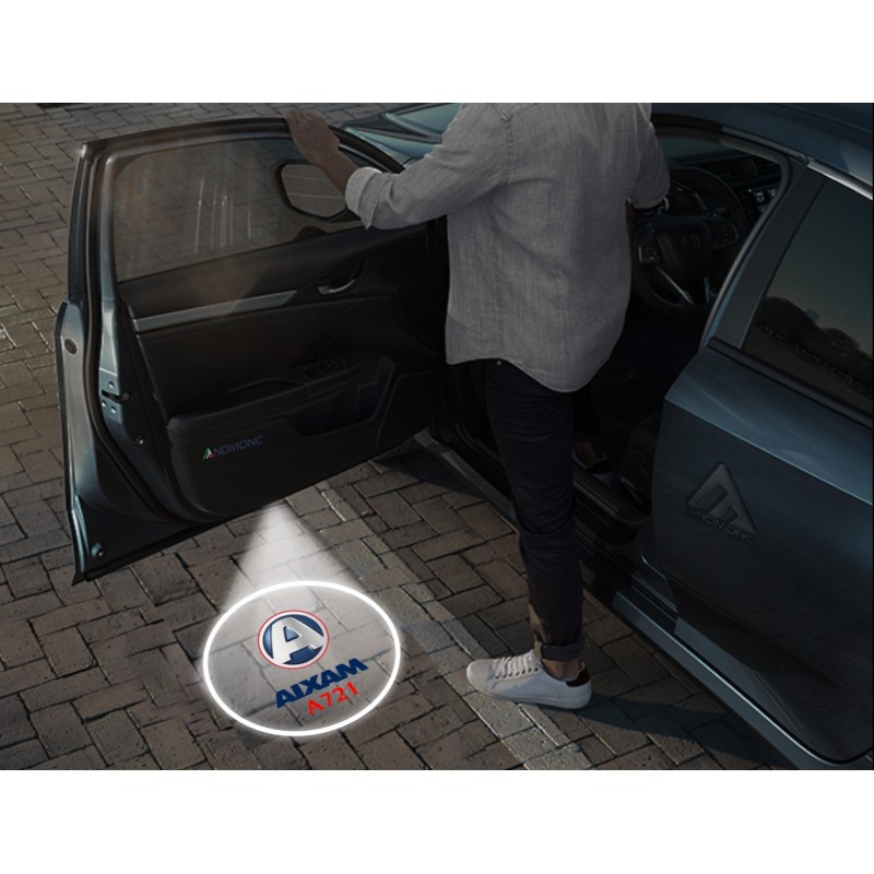 Aixam A721 Carbon-Style Wireless Car Door Logo Projector Lights