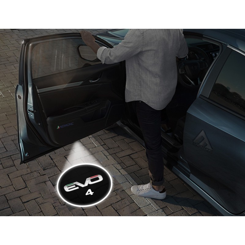 EVO 4 Carbon-Style Wireless Car Door Logo Projector Lights