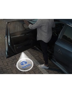 Tata Carbon-Style Wireless Car Door Logo Projector Lights