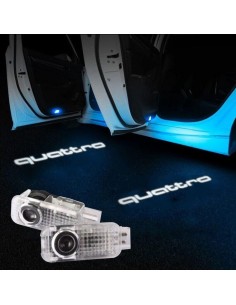 Audi Quattro Wired Car Door Logo Projector Lights 2