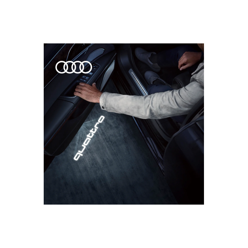 Audi Quattro Wired Car Door Logo Projector Lights
