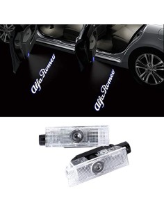 Alfa Romeo Lettering Logo Wired Car Door Projector Lights 2