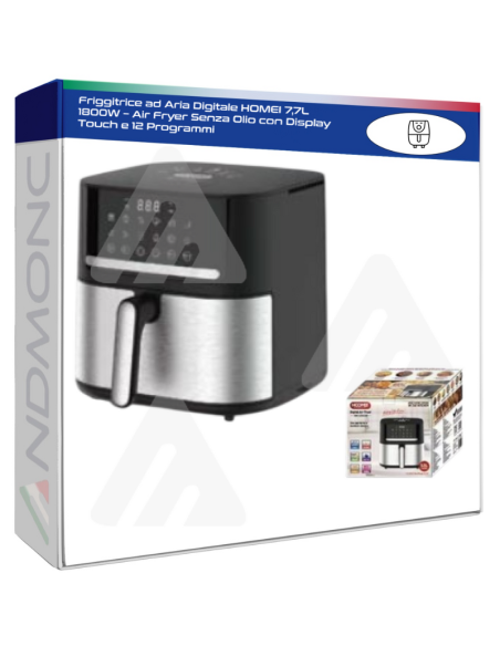 Hoomei Digital Air Fryer – 1800 W, 7.7 L