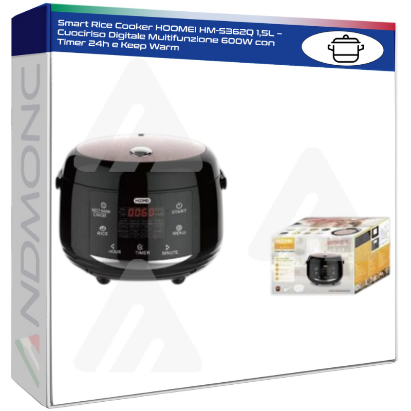 Hoomei HM-5362Q Rice Cooker – 600 W, 1.5 L
