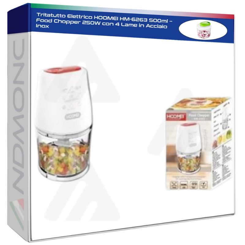 Hoomei HM-6263 Food Chopper – 250 W, 500 ml