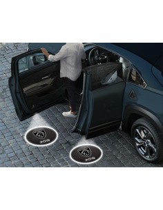 Peugeot 208 New Logo Carbon-Style Wireless Car Door Projector Lights 2