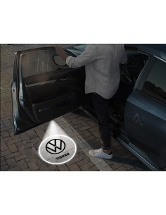 Volkswagen Tiguan New Logo Carbon-Style Wireless Car Door Projector Lights