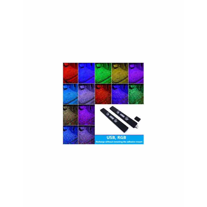RGB lighting effects and removable LED bars for USB recharging