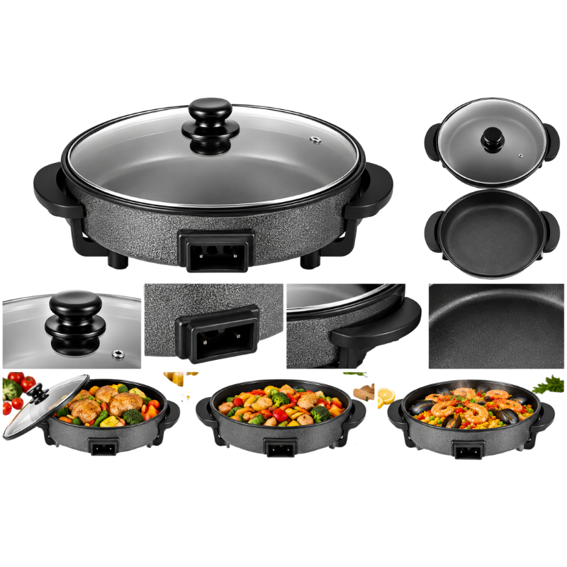 Hoomei HM-5936P Electric Frying Pan – 1500 W, 30 cm