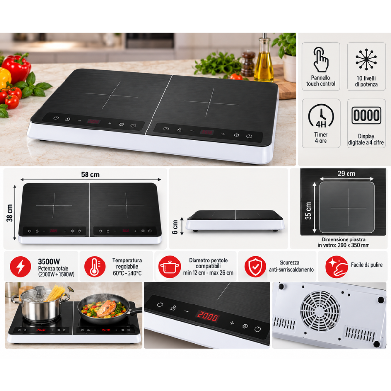Hoomei HM-5387 Induction Hob – 3500 W