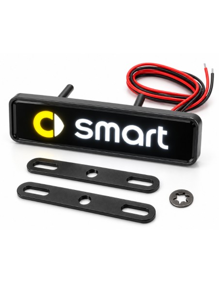 Smart LED front grille emblem, 10 × 2.5 cm