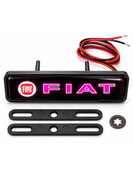 Fiat LED front grille emblem, 10 × 3 cm