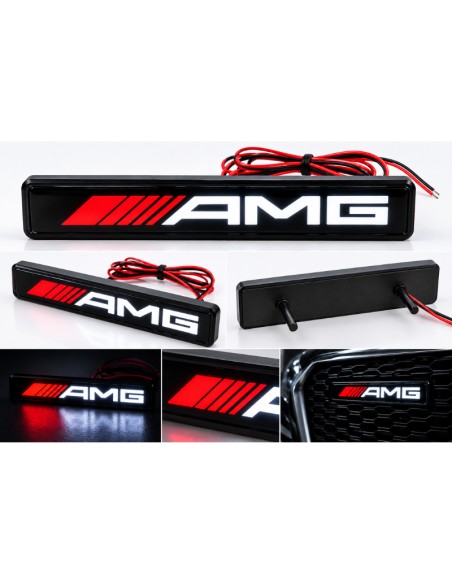 AMG LED front grille emblem, 16 × 2.5 cm