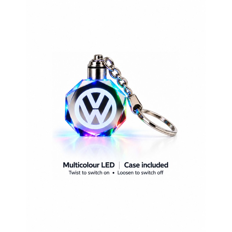 Volkswagen VW multicolour LED keyring - product view